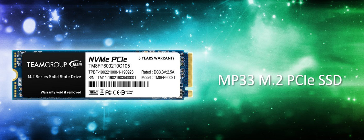 Team Group SSD MP33 M.2 PCIe Gen3x4 Solid State Drive